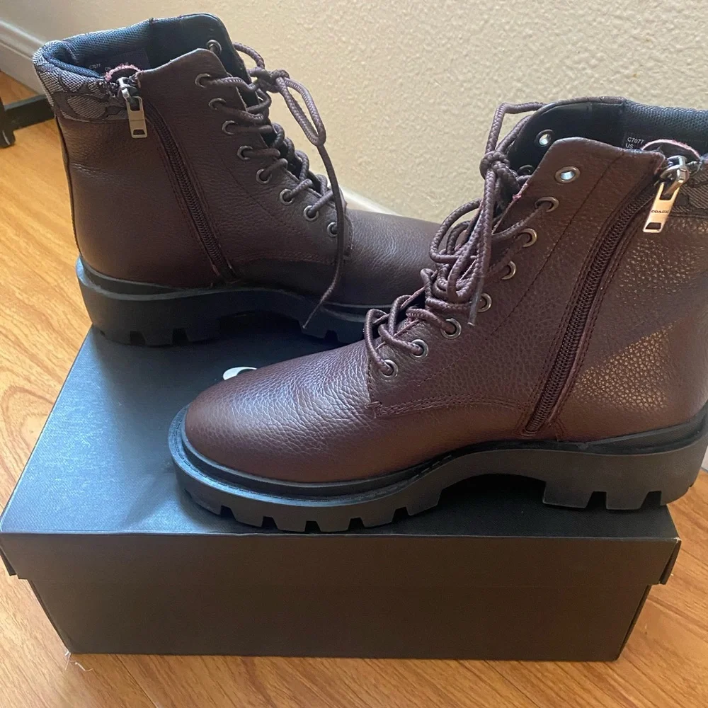 Men's Coach Citysole Oxblood Brown Boot NEW 
Size 7.5 D - Picture 2 of 7
